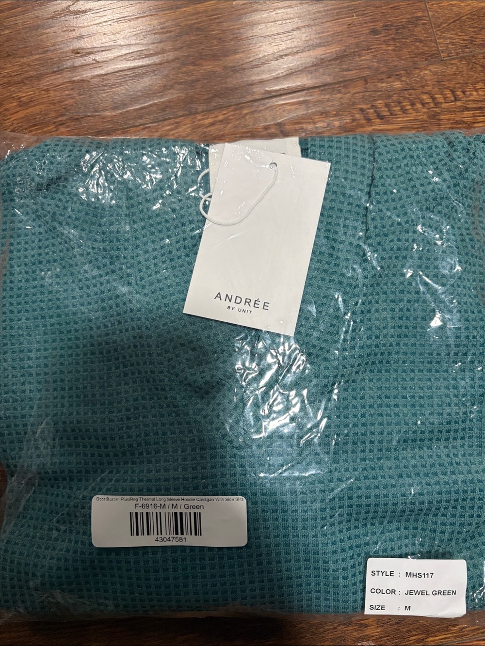 Andrée Jewel Green Waffle Knit Throw